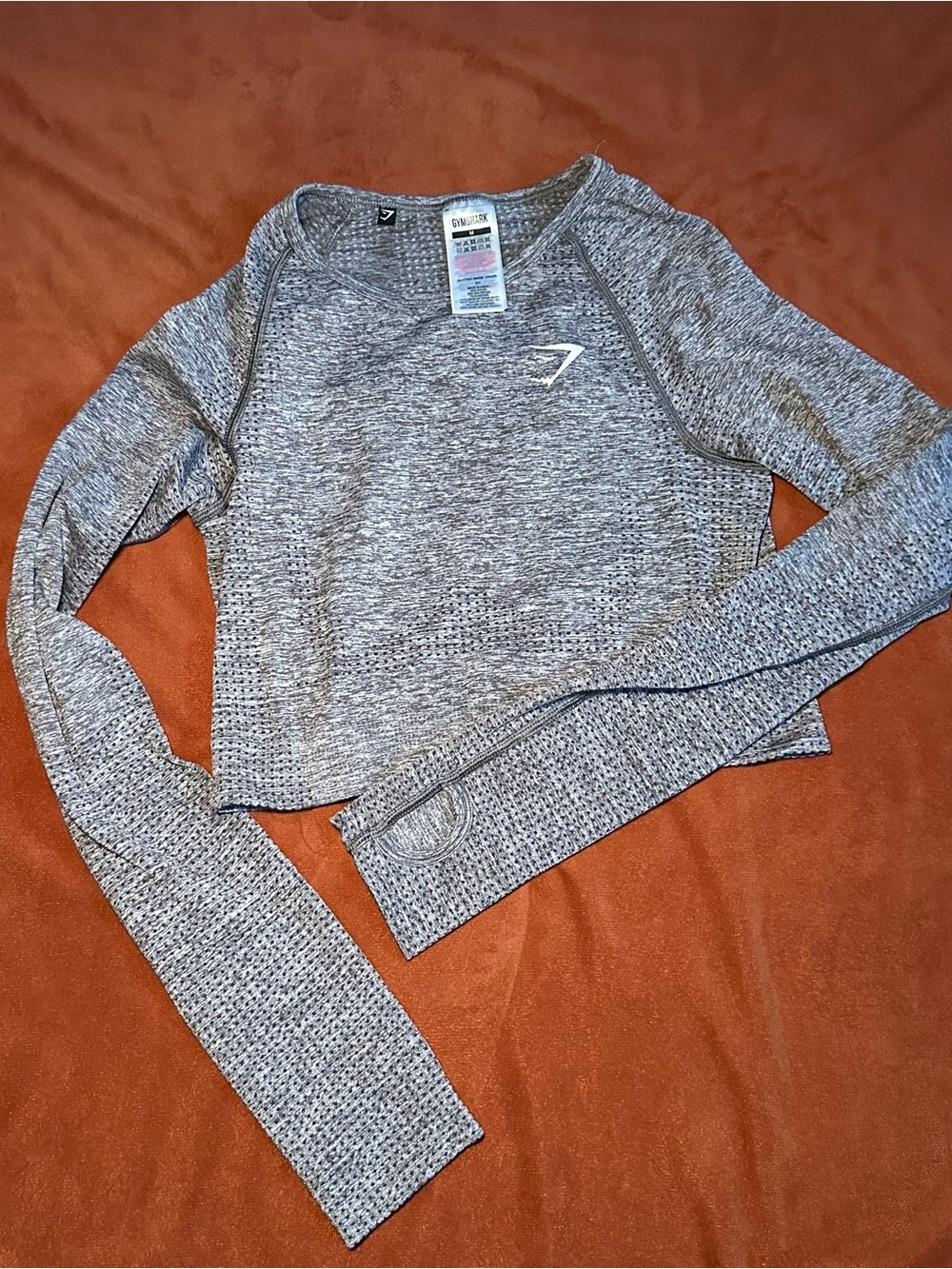 Gymshark Grey Seamless Cropped Crew Sweater